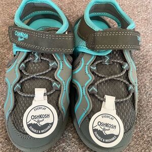 OshKosh B'gosh Kids Gray and Teal Sneakers